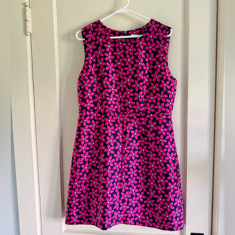 DVF Floral Print Sheath Carpeena Dress, Size 12
